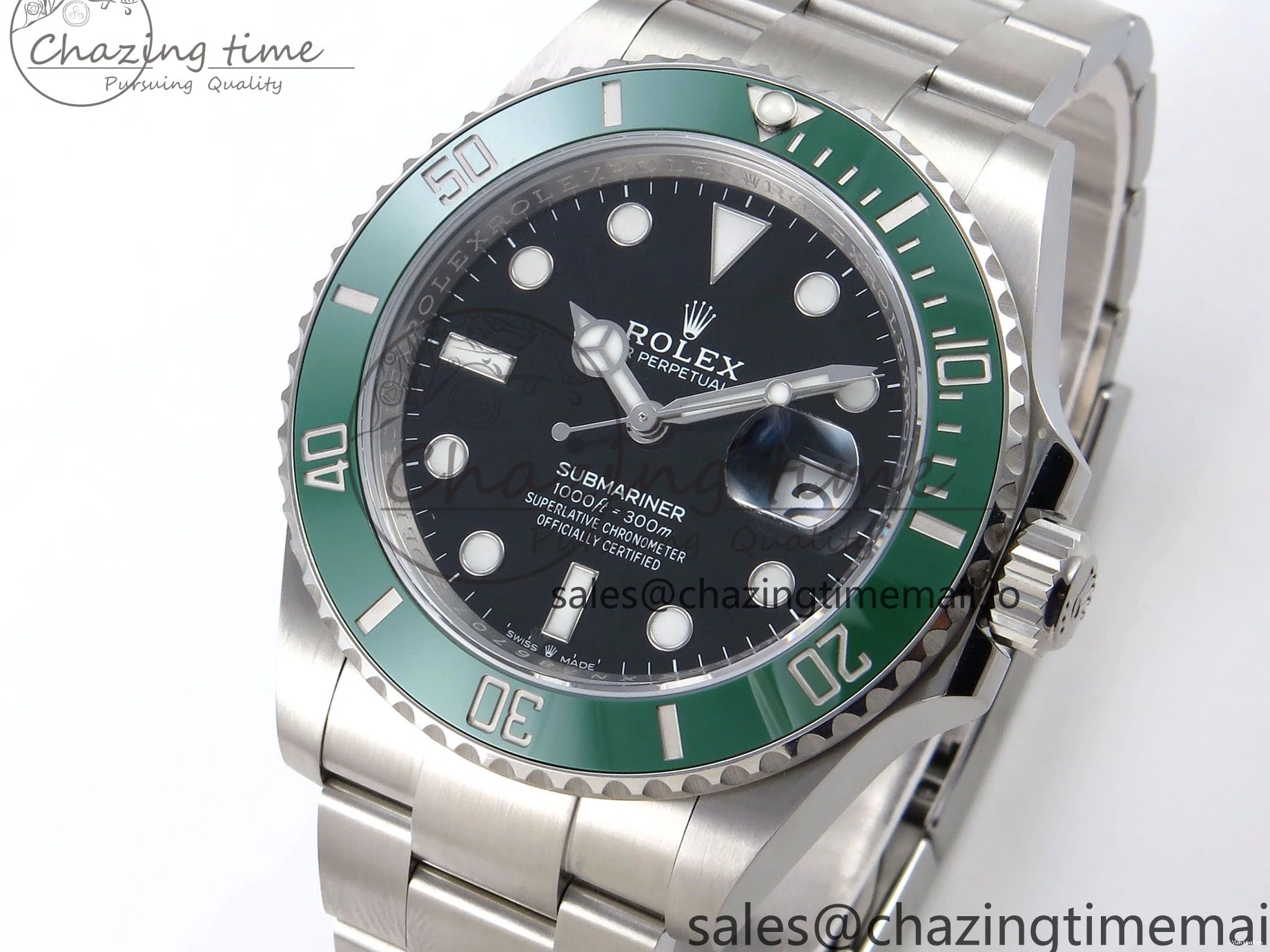 V2 SS HGF Dial Edition Black Green Best on 126610 Submariner LV SH3235 1:1 Bezel Bracelet 0226